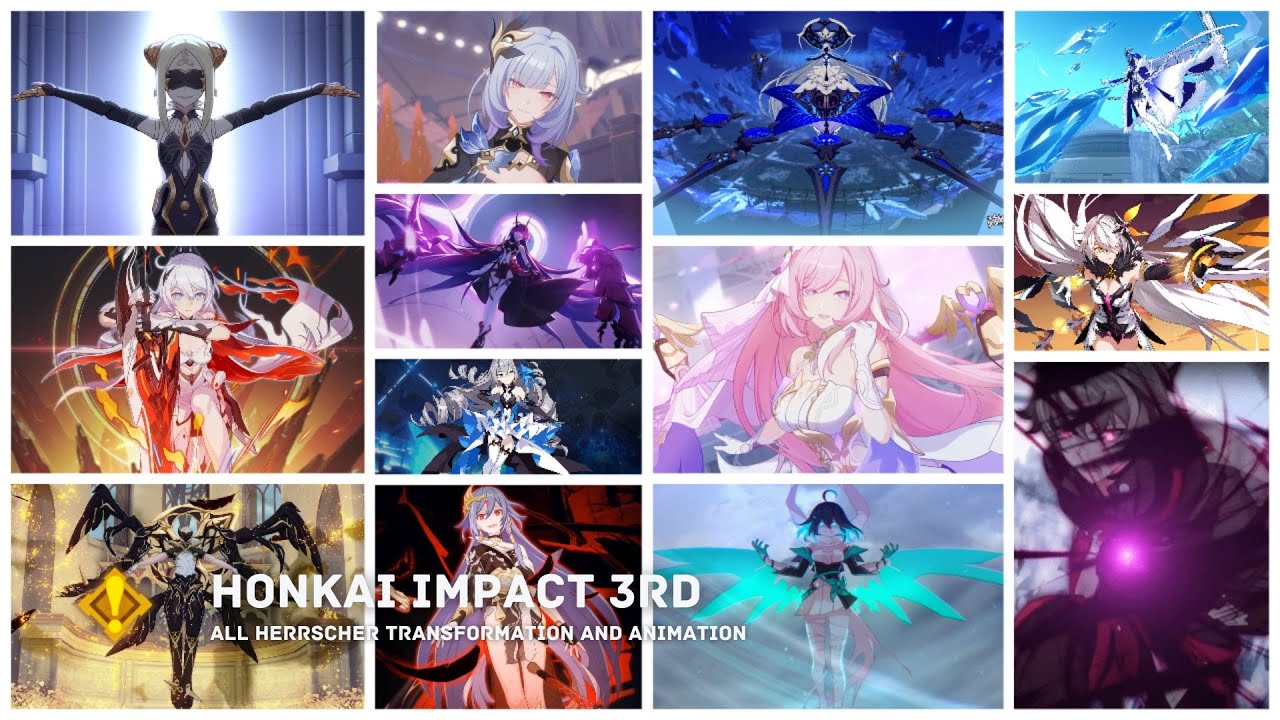 Honkai Impact 3rd | All Herrscher Transformation (Including False God Otto) (Chinese Dub)