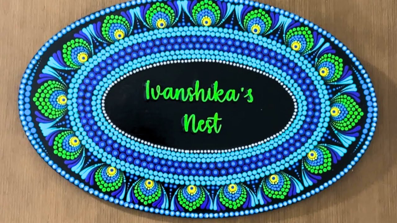 DIY Dot Mandala Nameplate | Easy Step-by-Step Tutorial for Beginners | Home Decor Idea