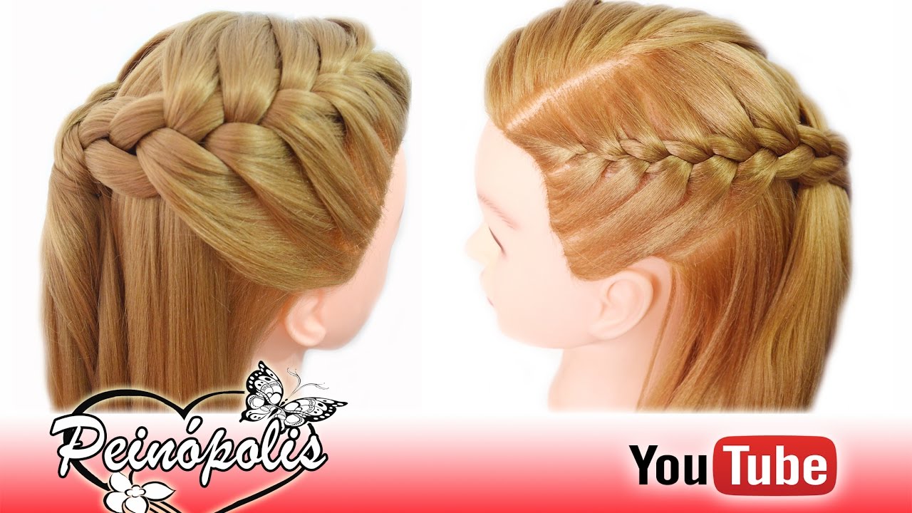 Semirecogidos con Trenzas - Peinados Faciles y Rapidos y Bonitos