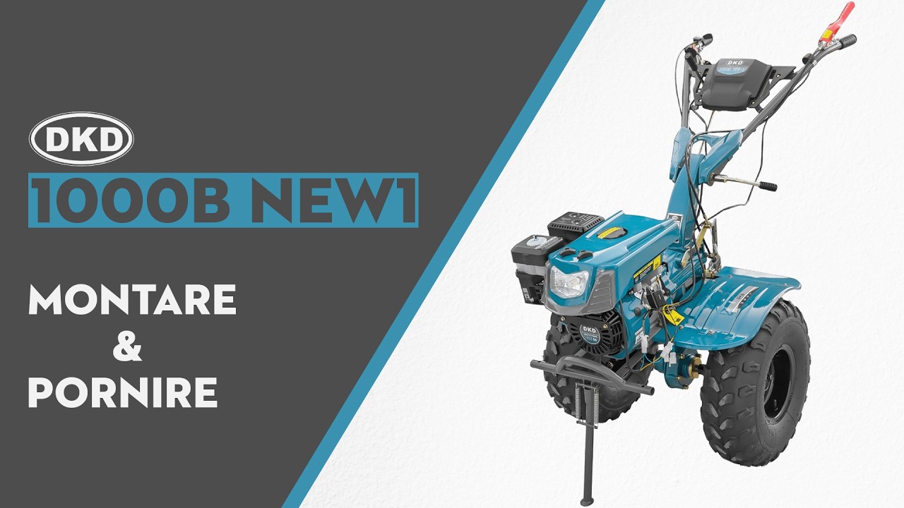 Motocultor DKD 1000B NEW 1 cu roti ATV Montare + Pornire