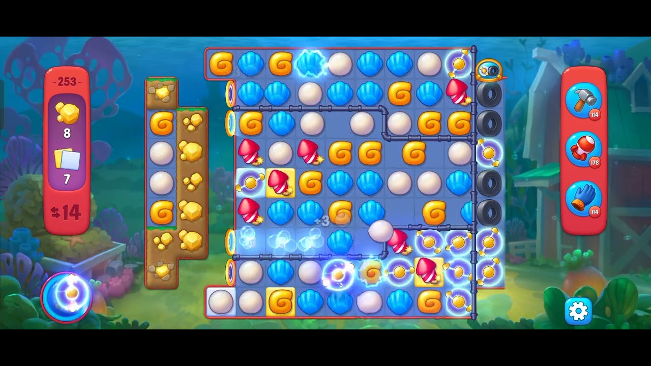 Fishdom Atlantis Cup Hard Level 253 Energy Blast Harvest Time June 20 2023