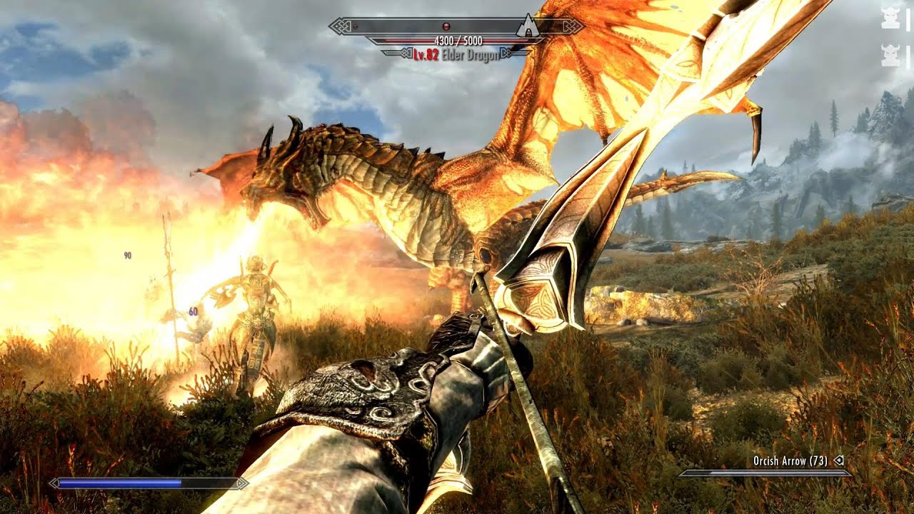 Skyrim Animation - Dragon Fight