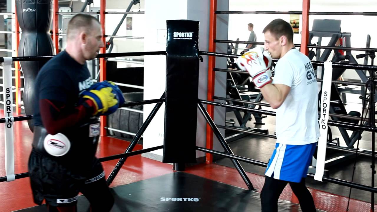 Бокс. Работа на лапах- с Мартыновым Андреем