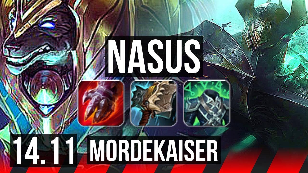 NASUS vs MORDEKAISER (TOP) | 7 solo kills, 900+ games | BR Master | 14.11