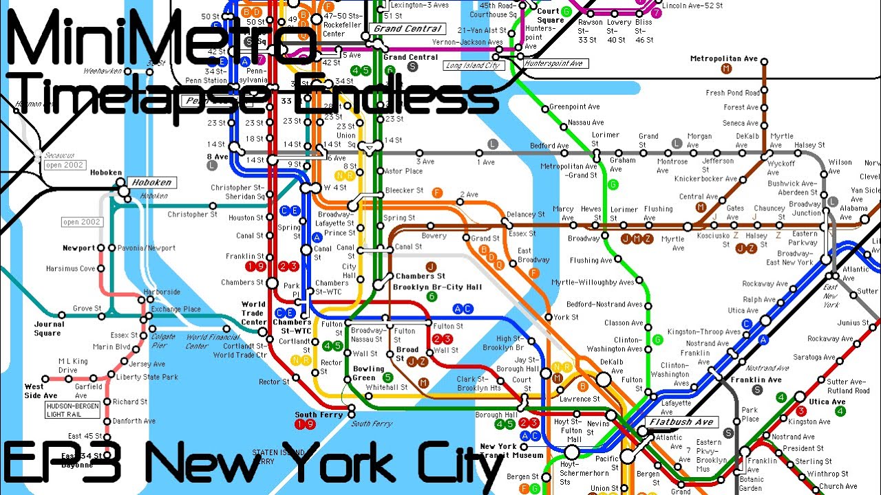 MiniMetro : Timelapse Endless - [EP3] New York City