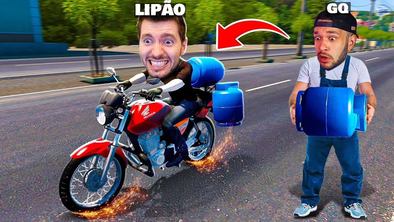 LIPAO e GQ entregando G&Aacute;S DE MOTO! (No Brasil)