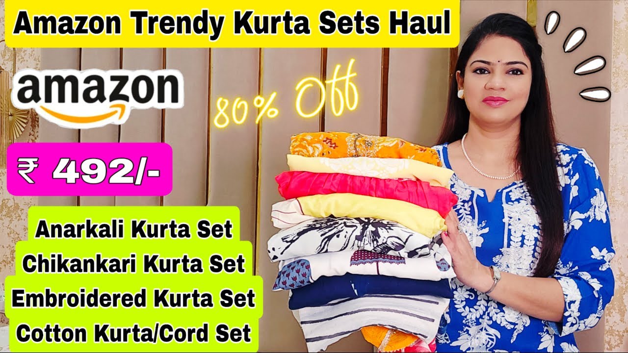 Amazon Trendy Kurti/Kurta Sets Haul,Chikankari Kurti,Anarkali Kurta Set,Cord Set,Rajni Style Tips