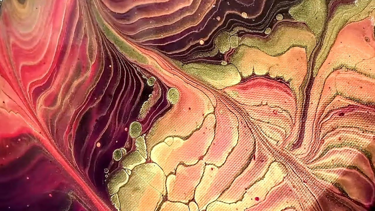 Golden Rose & Wrecked Tulips 🌷 My First Wrecked Ring Pour! Thanks Molly! 🌹