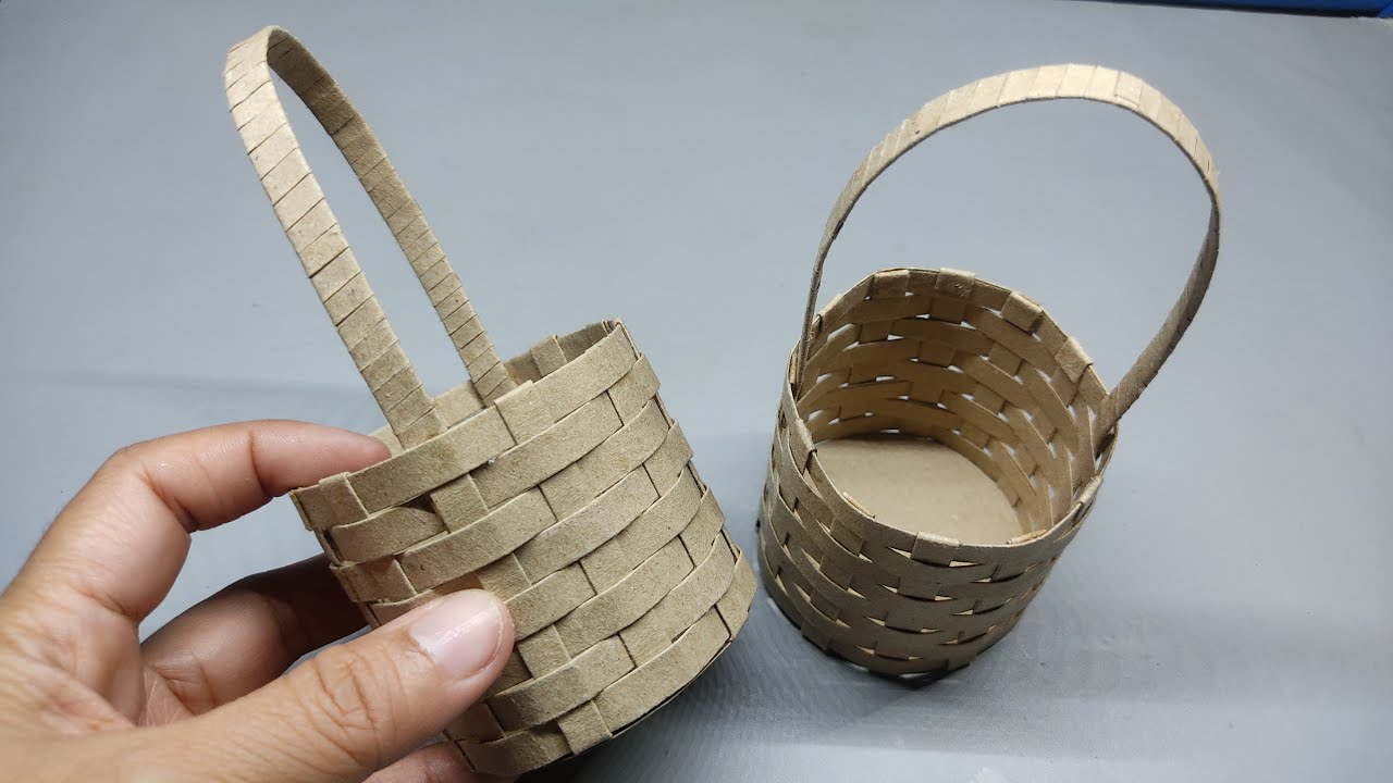 AMAZING DIY BASKET MADE OF KRAFT PAPER | Easy Homemade Craft | Paper Basket Tutorial Video