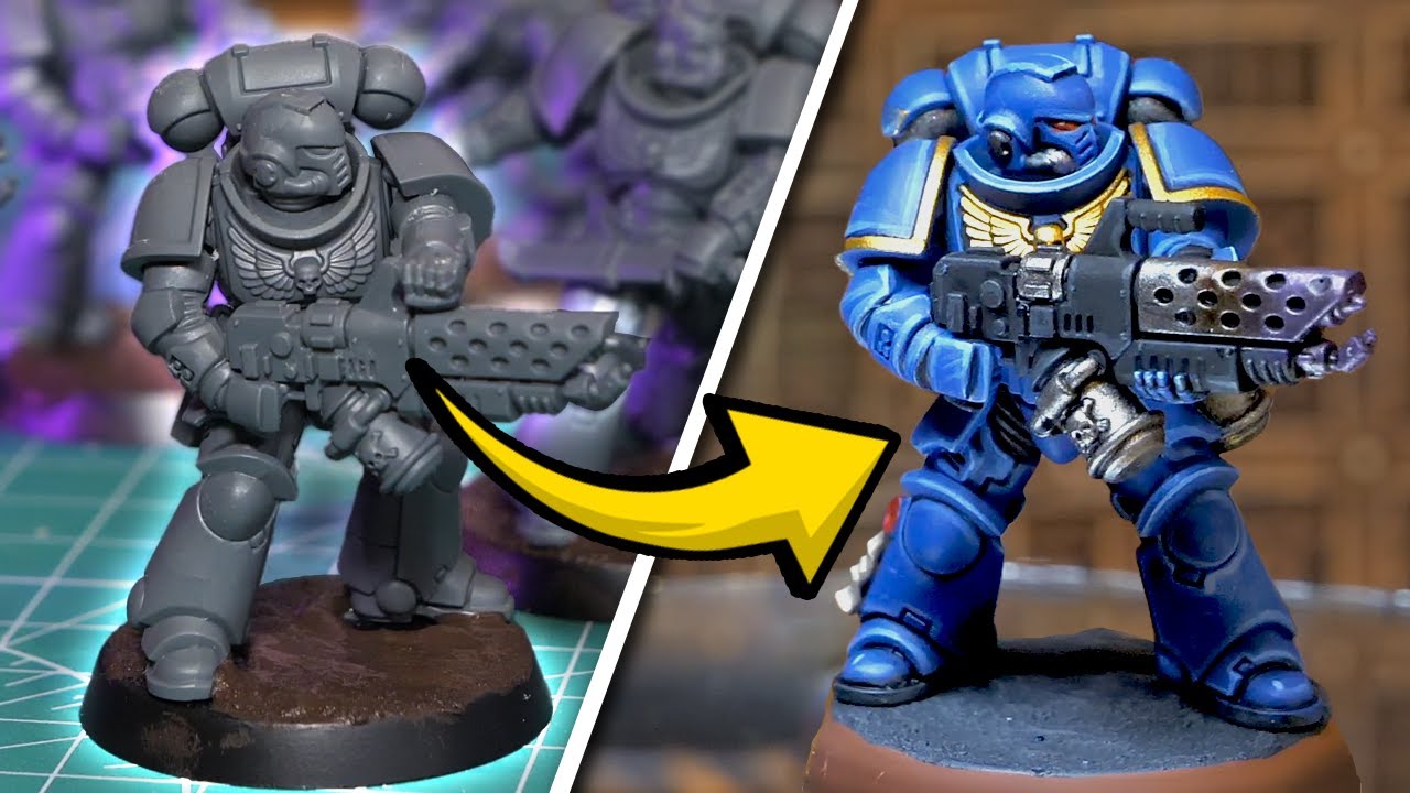I Tried to Paint A Space Marine Like The Box Art