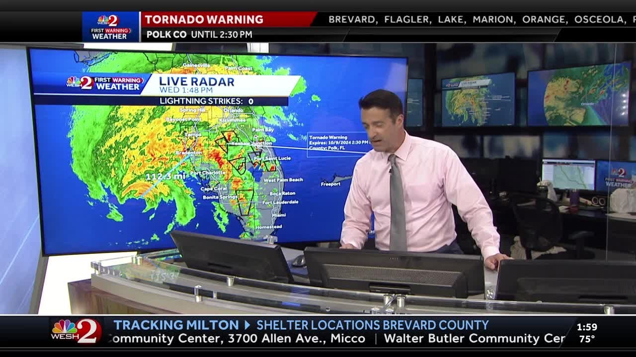 'Extremely dangerous' Milton holds Cat. 4 strength, grows in size as it nears Florida - 2 p.m. We...