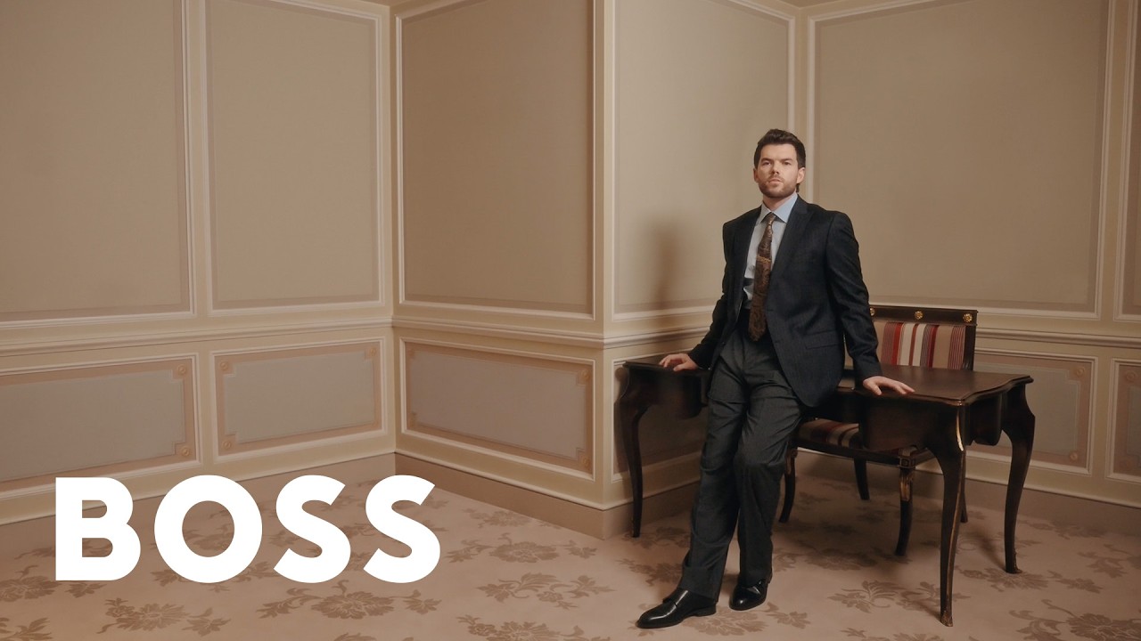 Luke Newton suits up in BOSS | Fall/Winter 26 Fashion Show