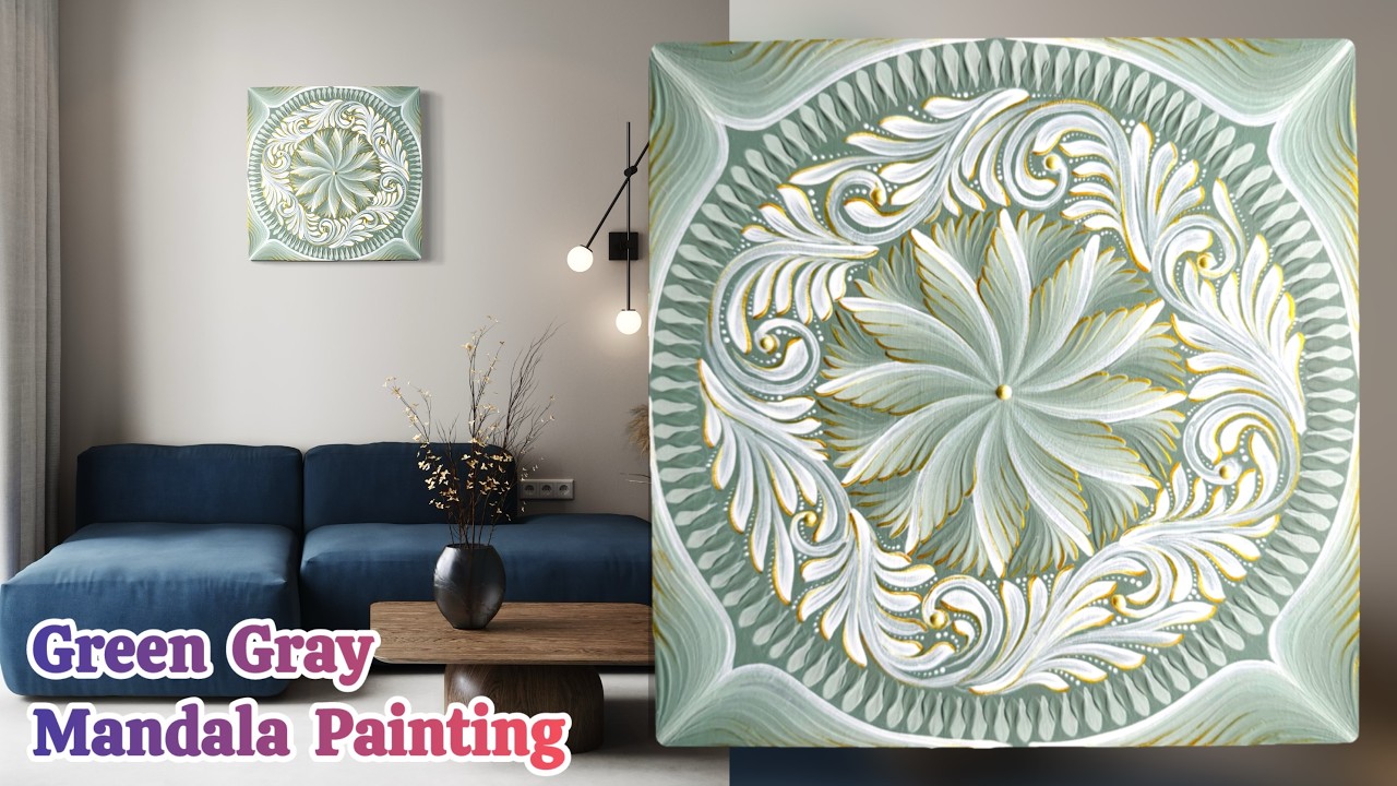 Mandala Magic: Green Gray Mandala Art That's Pure Genius!