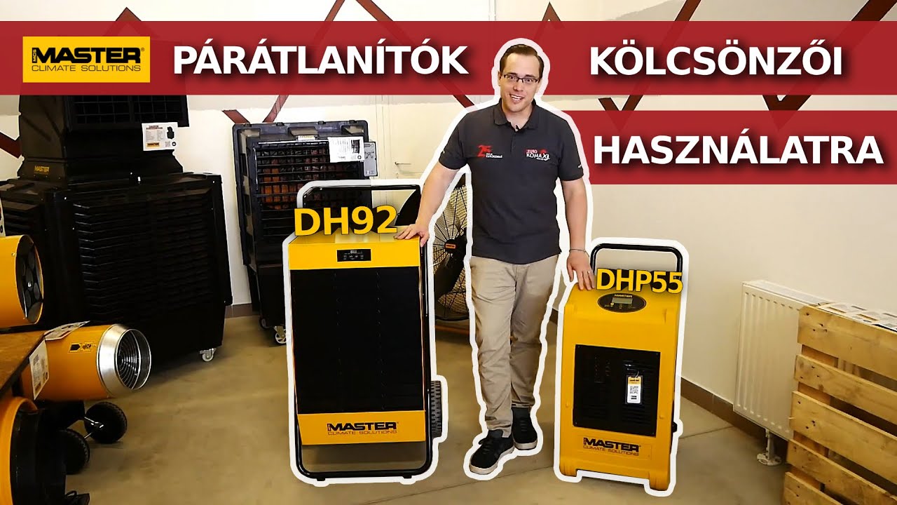 Ipari párátlanítók MASTER DH92 és DHP55 kölcsönzői használatra is - EUROKOMAX KFT - www.eurokomax.hu