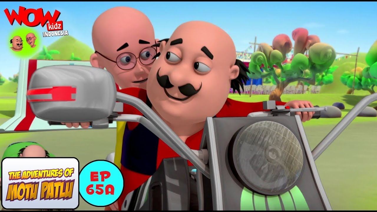 Motu Patlu Mengedarai Motor - Motu Patlu dalam Bahasa - Animasi 3D Kartun