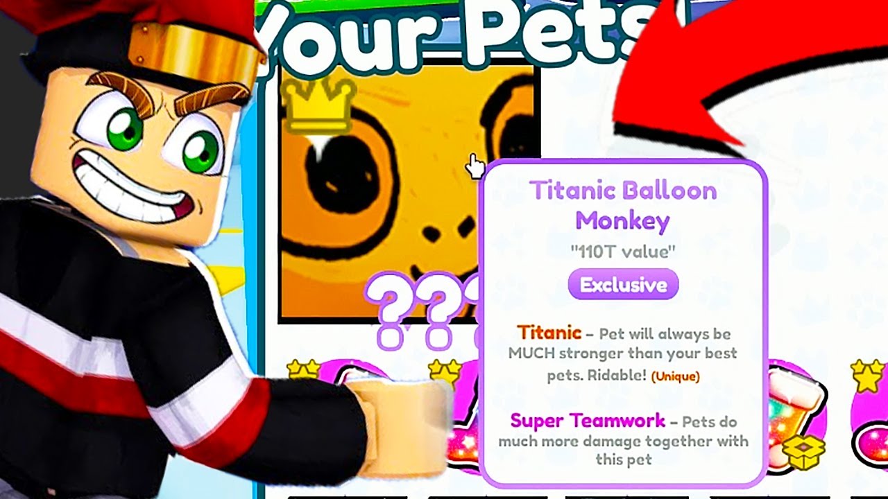 Avem NOUL Titanic Baloon Monkey! Pet Simulator x Update!