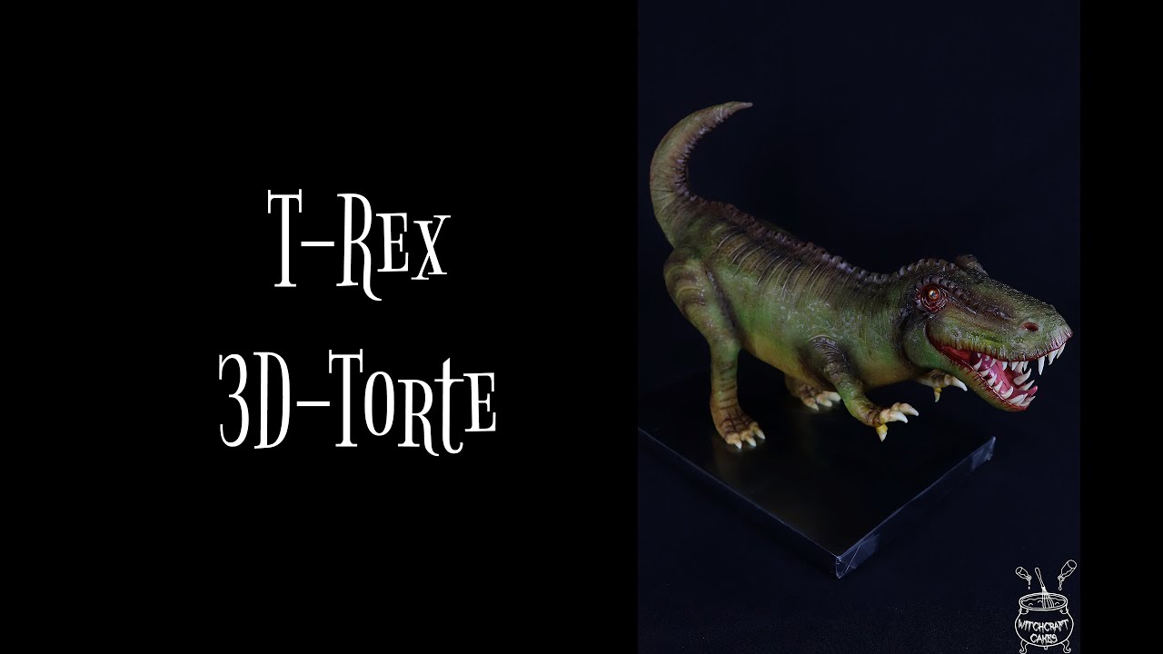 T-Rex Dinosaurier 3D-Torte - Timelapse-Tutorial