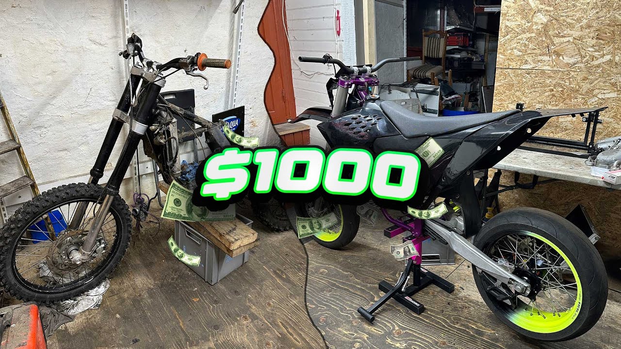 I bought a $1000 dirtbike and converted it to a supermoto!