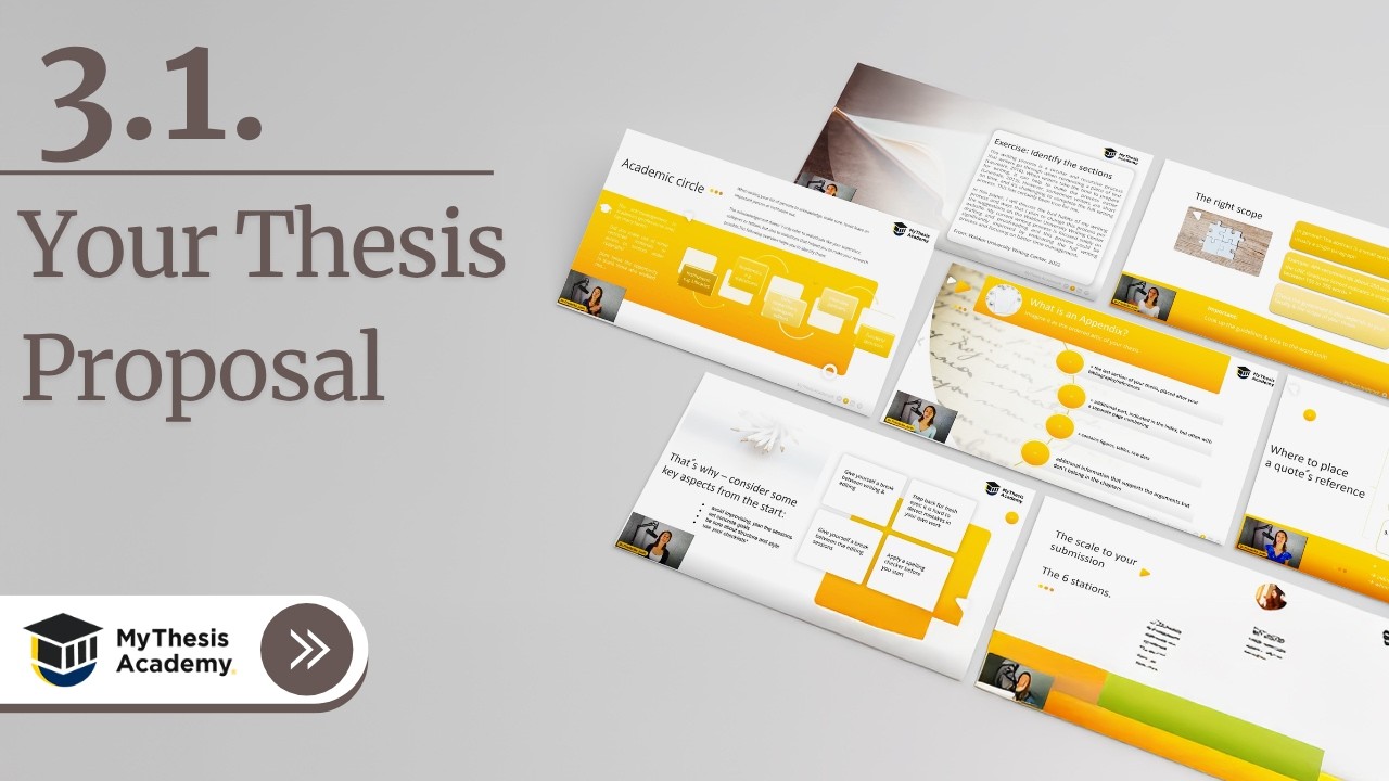 3.1. How to write a Thesis Proposal - [Ph.D. / Master] - MyThesis Academy&reg;