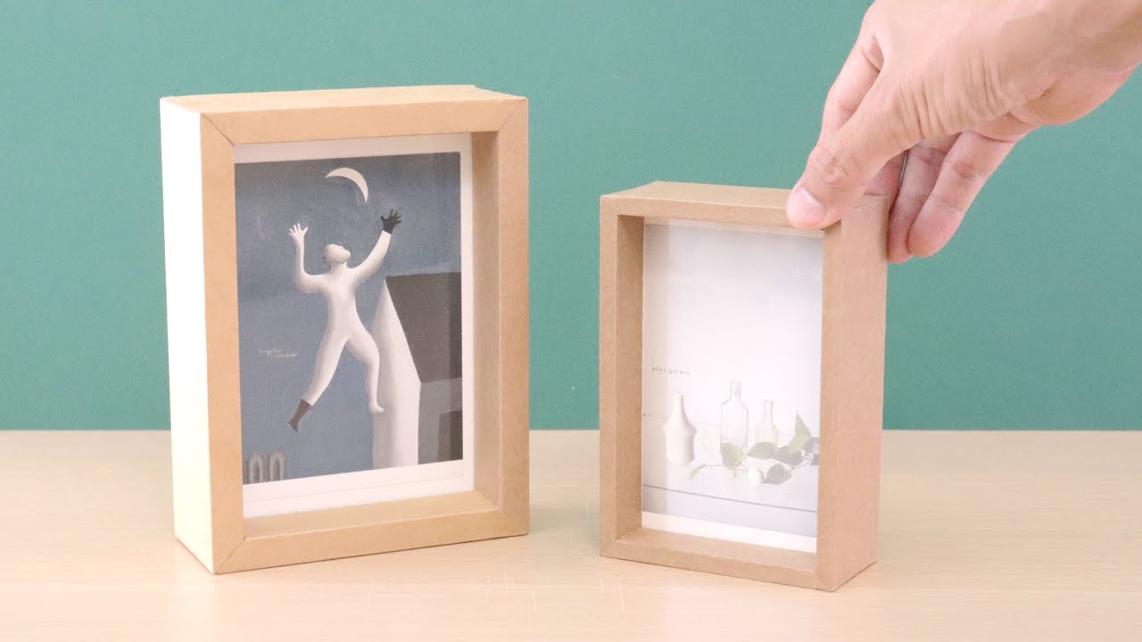 [Cardboard DIY] Picture Frame 2.0! How to make a picture frame from cardboard  (Upcycled📦)