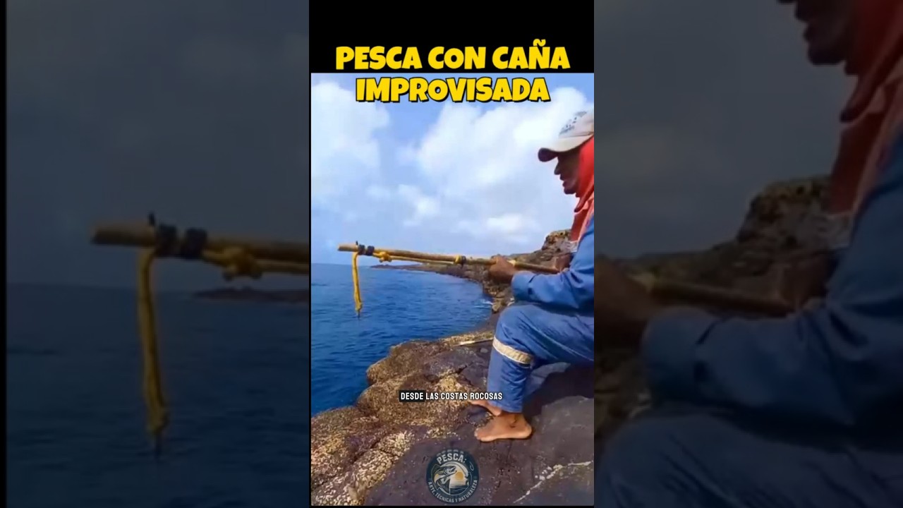 PESCA CON CA&Ntilde;A IMPROVISADA