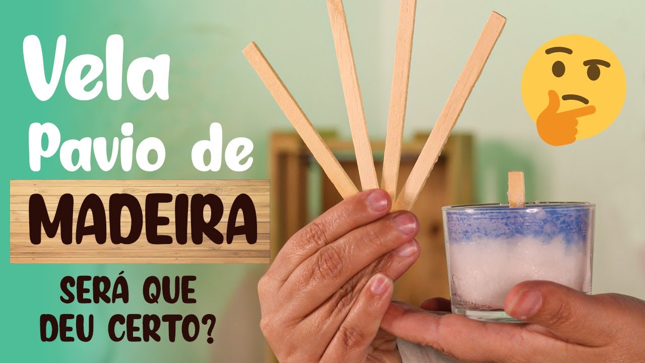 Vela com PAVIO de MADEIRA - será que funciona?