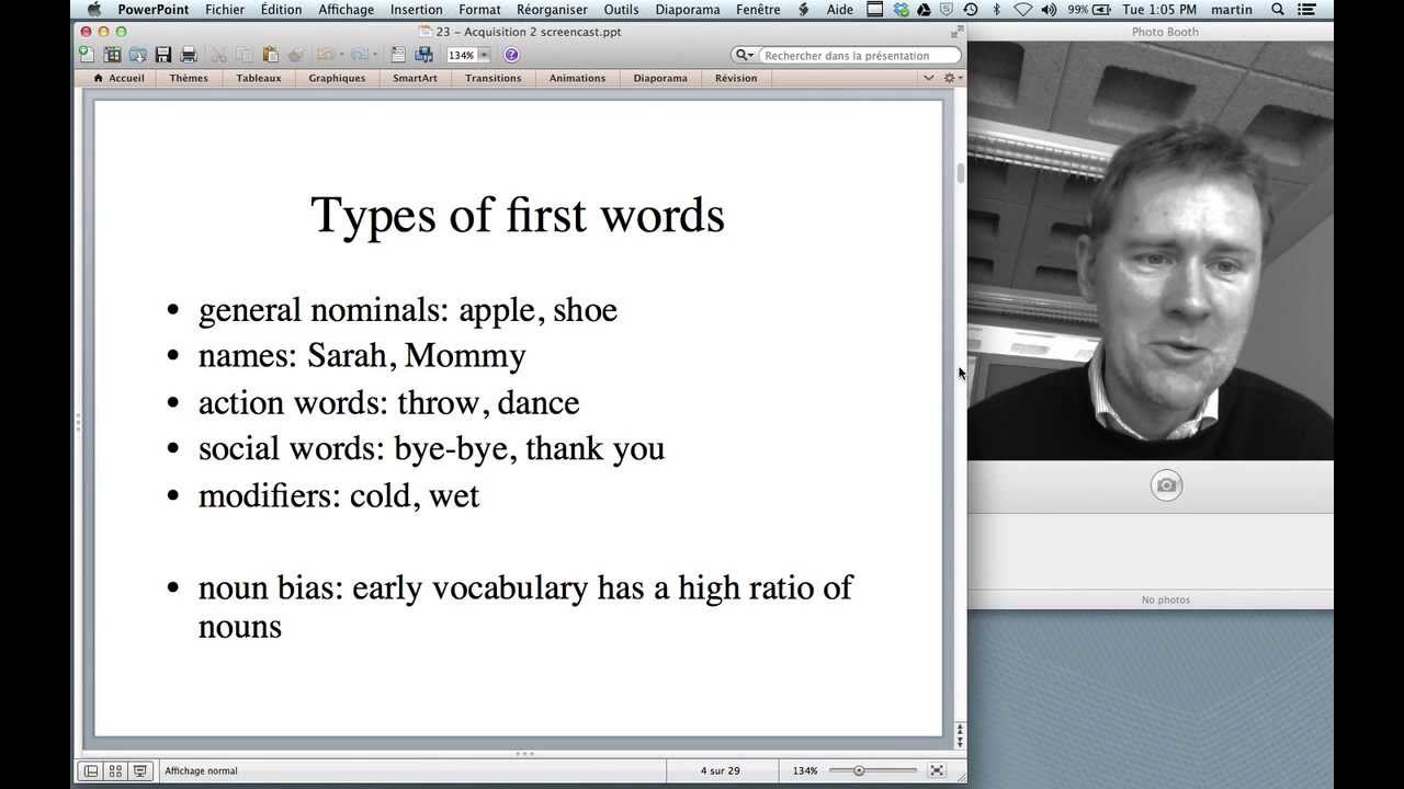 Learning first words