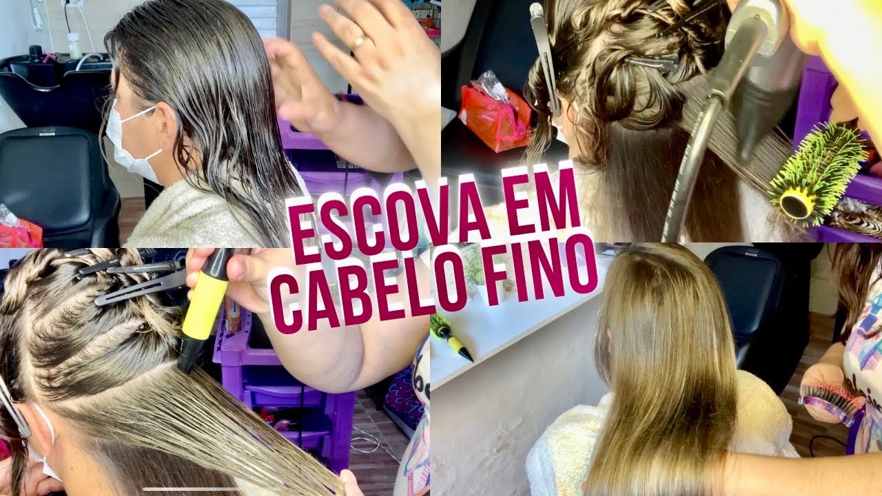 #como fazer #escova em #cabelos finos passo a passo #Espaçodabelezarl