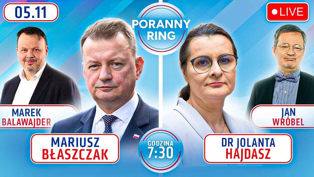 🔴 PORANNY RING 7:30 - MARIUSZ BŁASZCZAK, DR JOLANTA HAJDASZ