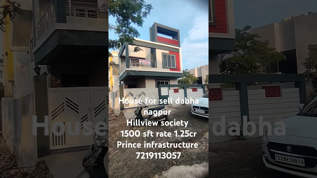 House for sell dabha nagpur Hillview society 1500 sft rate 1.25cr Prince infrastructure 7219113057