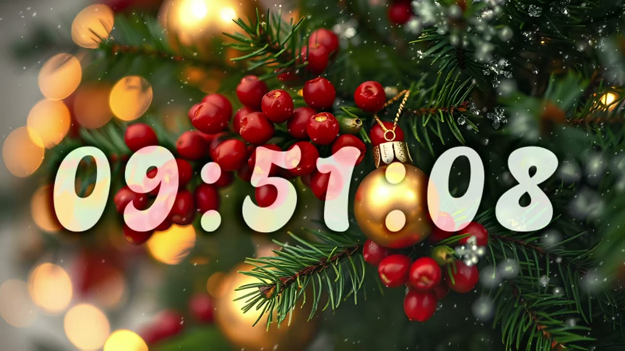 10 Hour Cozy Christmas Countdown Timer [Multiple Timestamps] 🎄🔥 [Snow, Relaxing Timer]