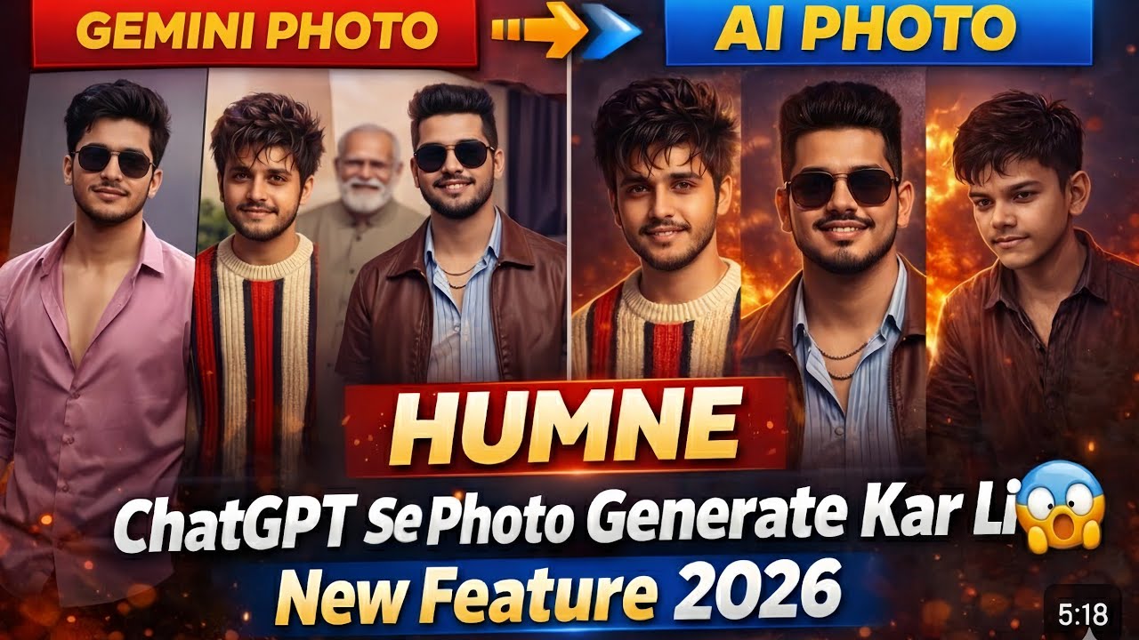 AI Photo Ka Sach 😮 | ChatGPT Photo Generator vs Gemini | New Feature 2026