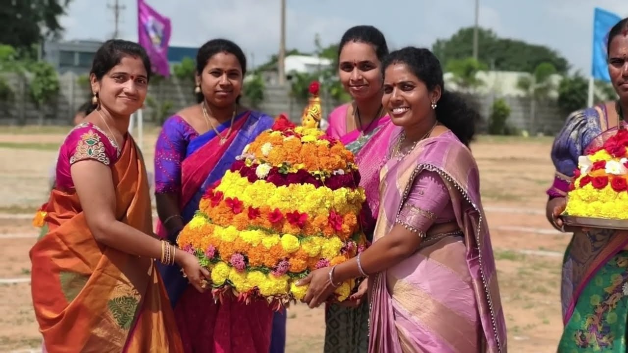 Bathukamma Celebrations at Sriveda Universe The School #sriveda #bathukamma