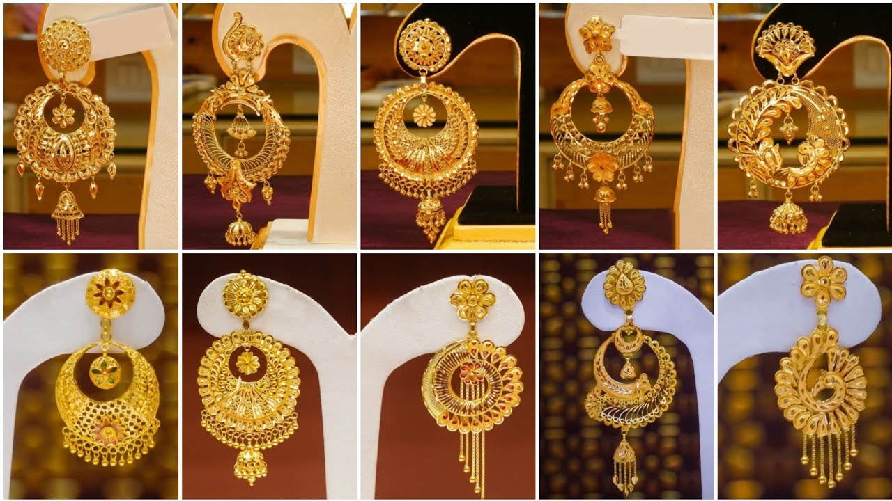 Kanbala earrings design with weight and price//Bridal Kanbala earrings design collection