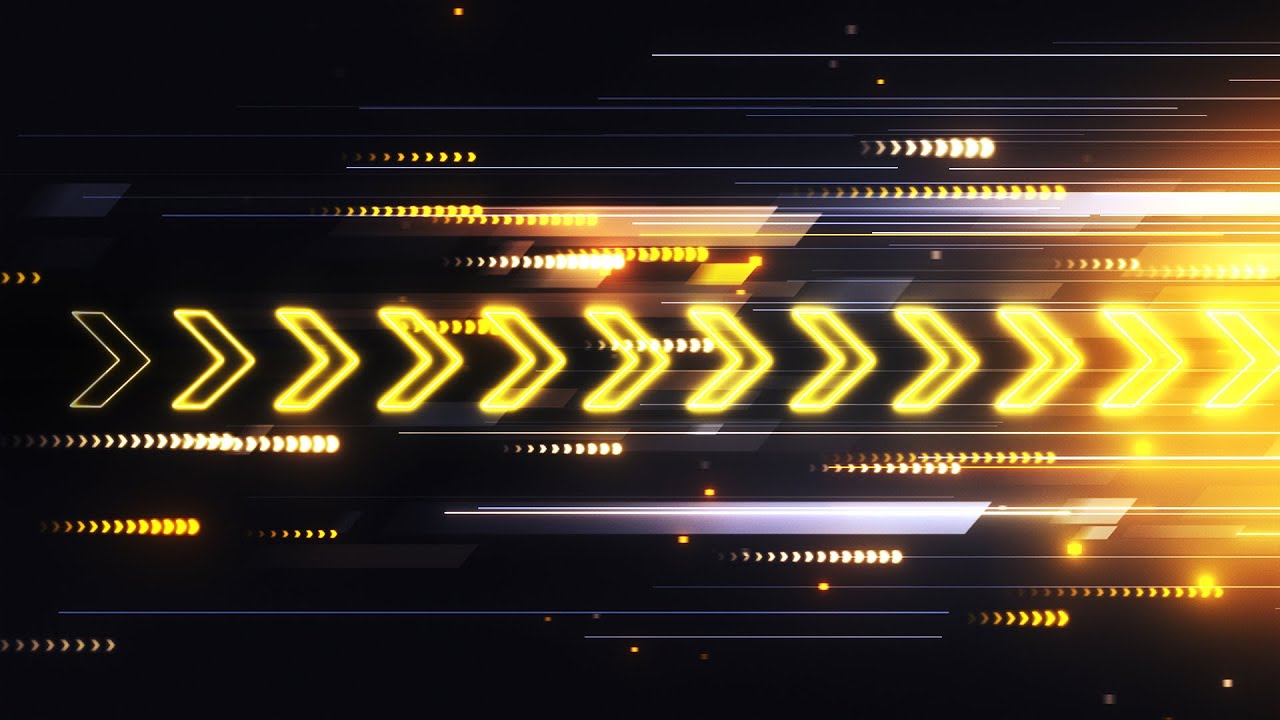 Speed Movement Futuristic Esports Neon Gold Arrows Background video | Footage | Screensaver