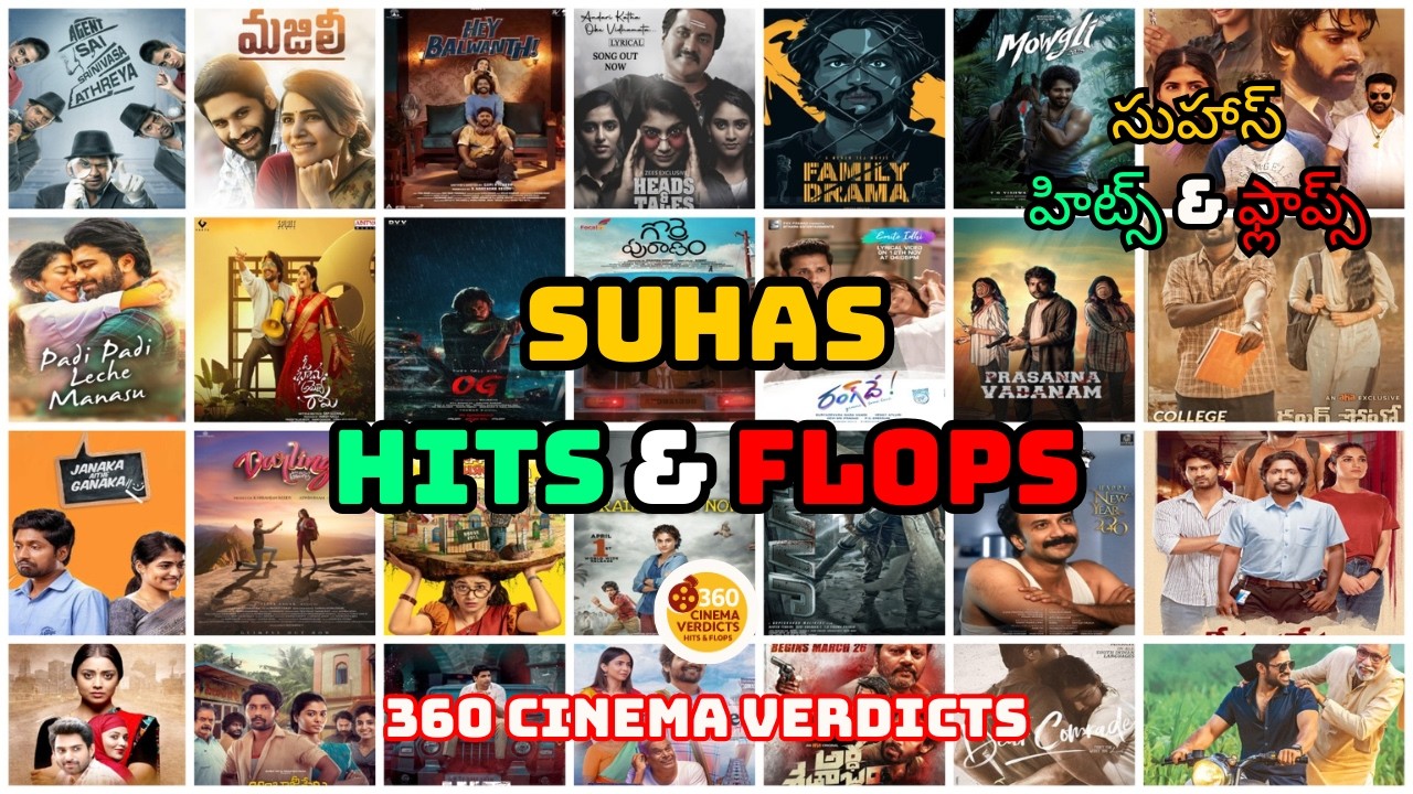 Actor Suhas: Hits & Flops | Full Career Box Office Analysis! | 360 Cinema Verdicts