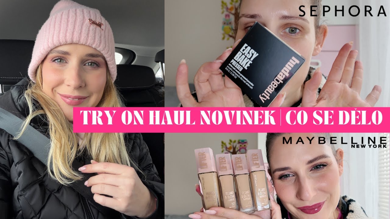 VLOG | TRY ON HAUL SEPHORA a HUDA BEAUTY EASY BAKE pressed powder!