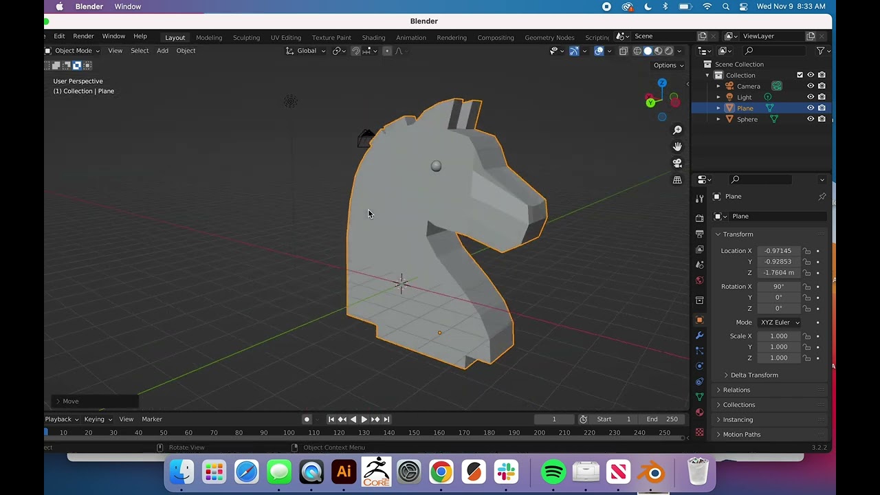 Learning Blender by Designing a Chess Knight  - Part 2