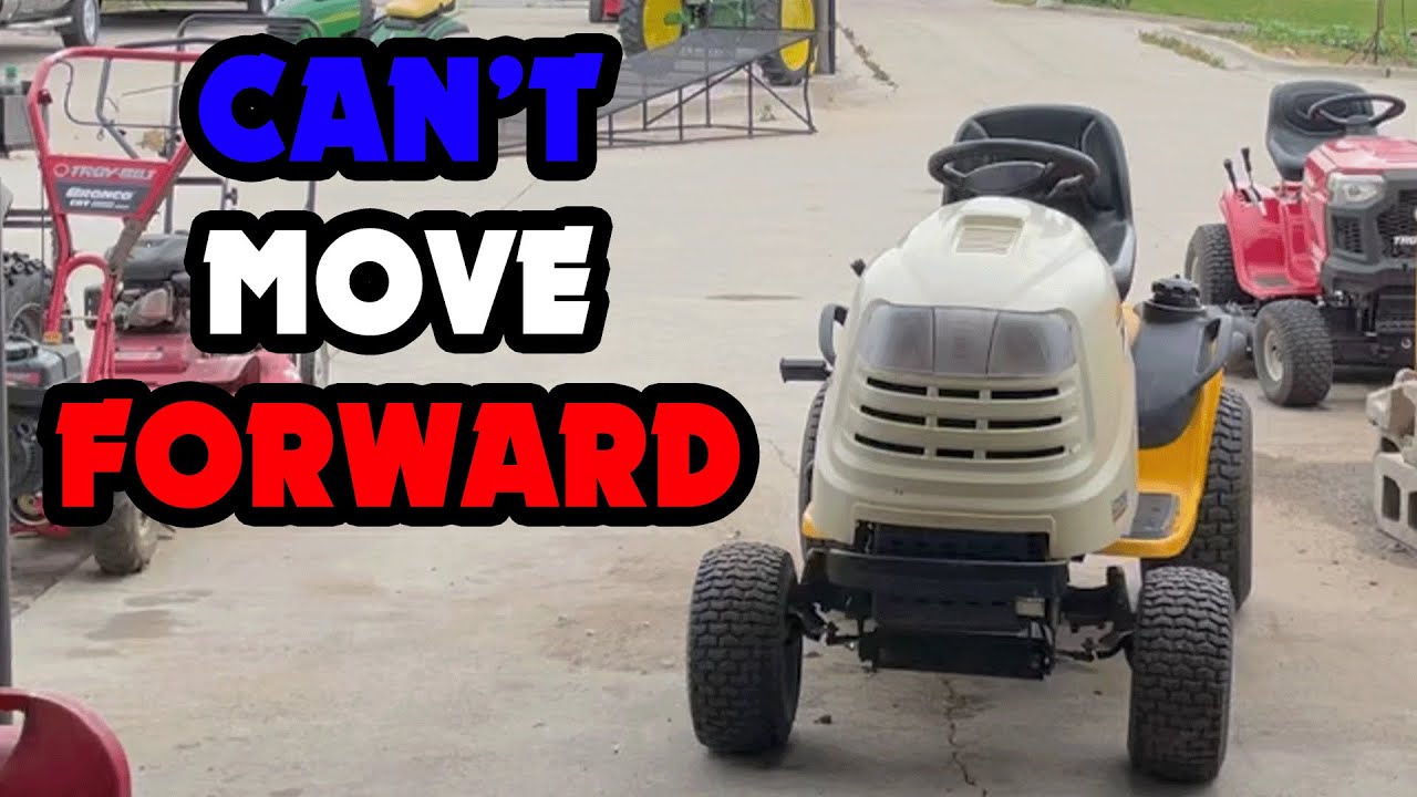 Самоходная газонокосилка Cub Cadet не двигается вперед/назад (как заменить приводной ремень)