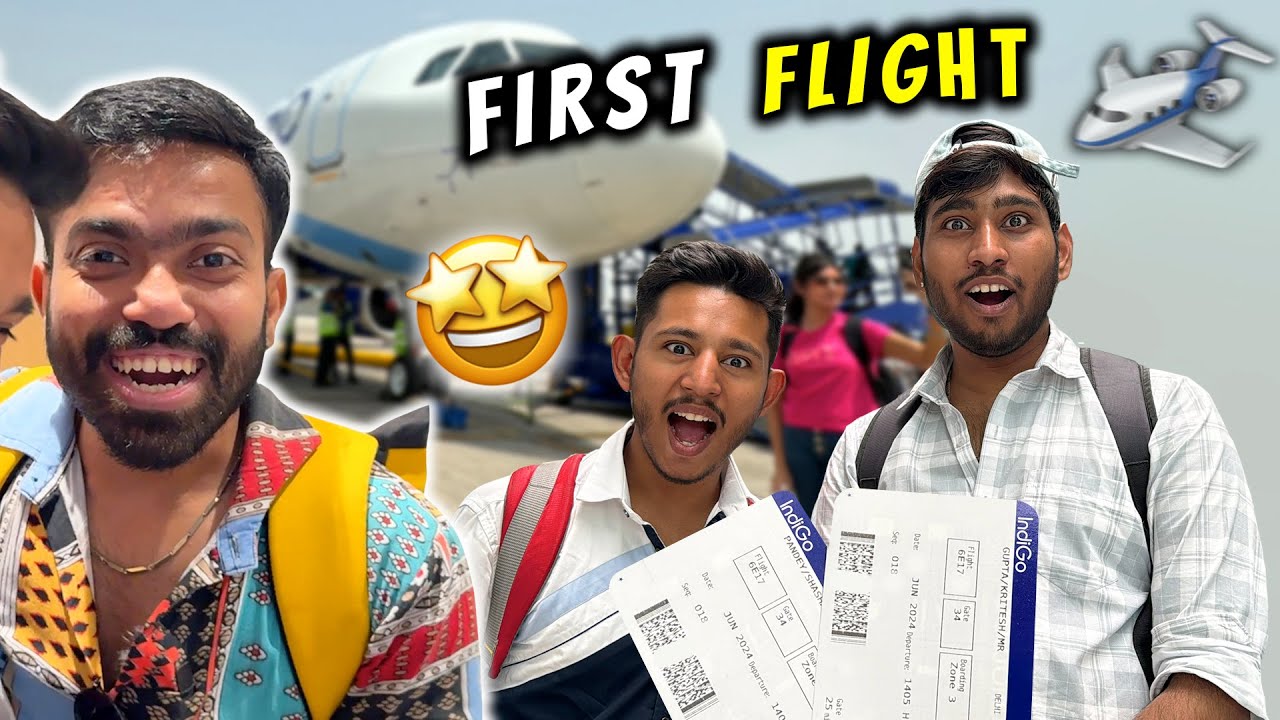 Dosto Ki First Flight 🤩✈️  *Surprise*