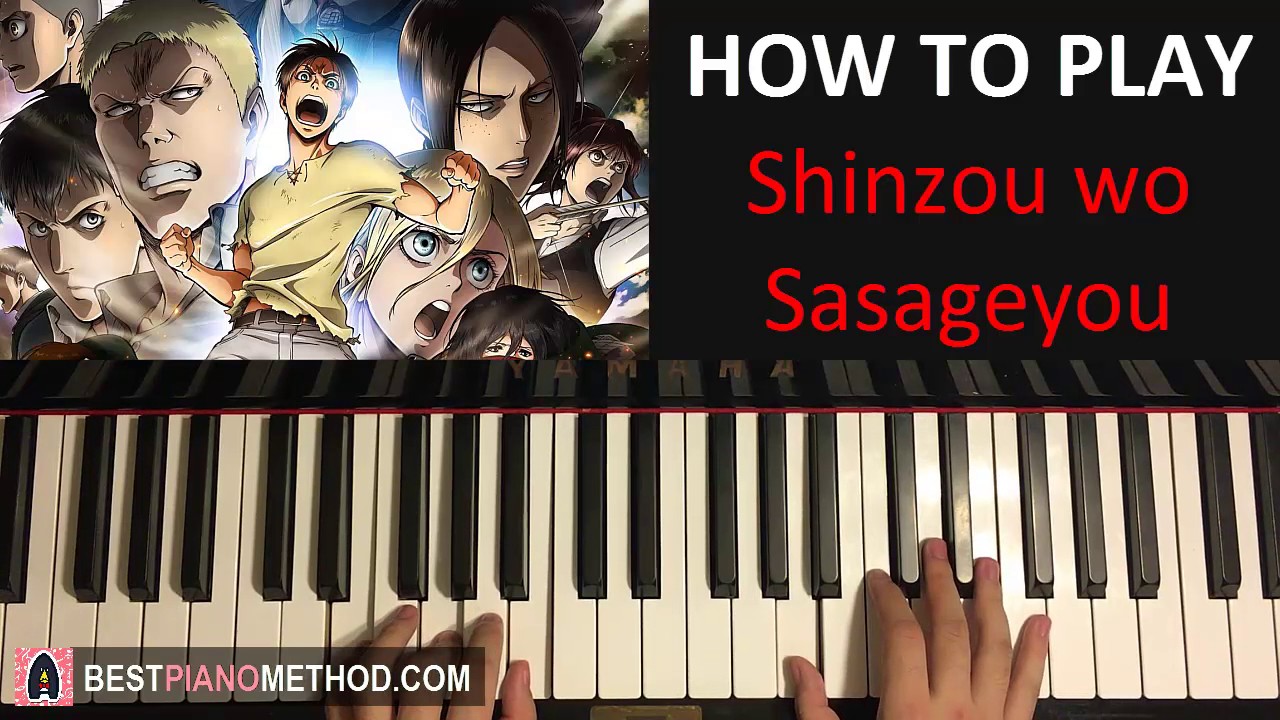 Attack On Titan Season 2 Opening - Shinzou wo Sasageyou (Piano Tutorial Lesson)