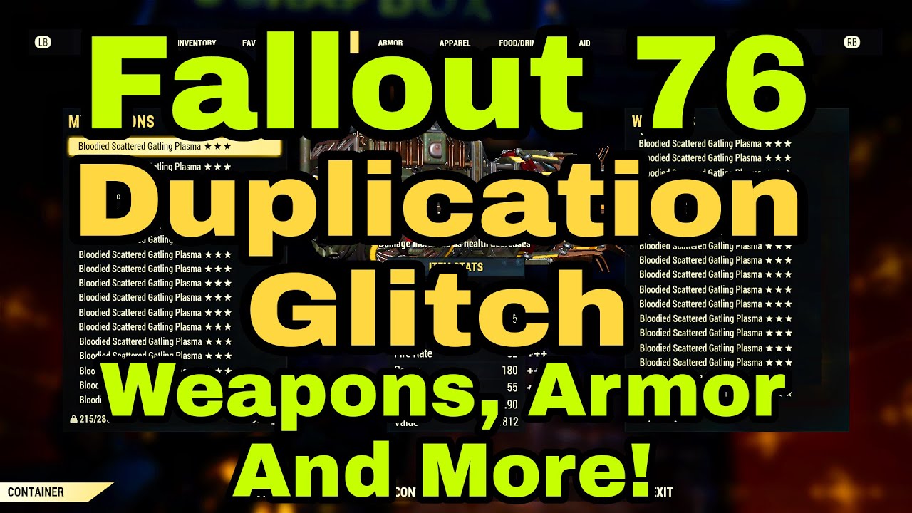 Fallout 76 New Duplication Glitch | Dupe Legandary Weapons, Armor & More Exploit!