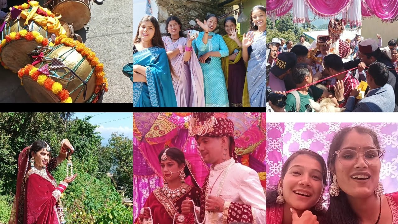 पहाड़ी शादी में गजब का माहौल।#dailyvlog #villagerlifestyle #pahadiwedding #phadilifestyle 