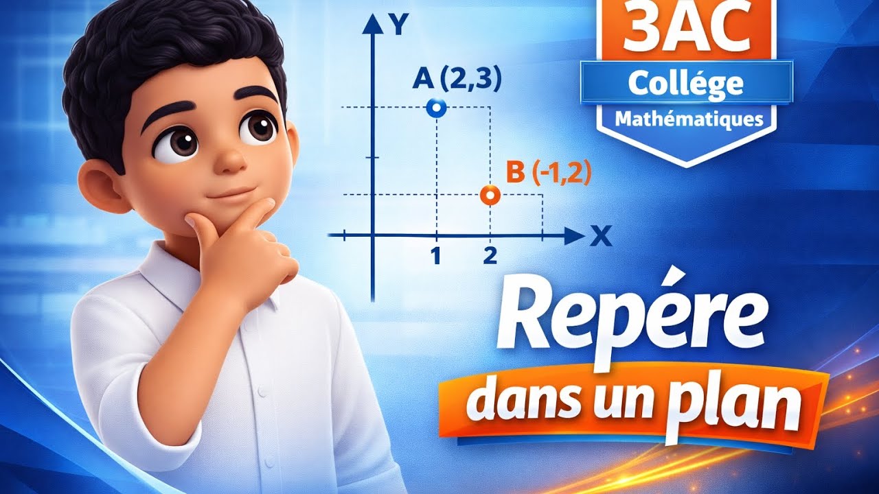 Cours:Repère dans un plan 3ac collège درس المعلم في المستوى 