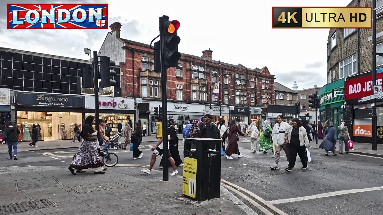 East Ham Walking Tour | London's Multicultural Heart | Green Street to Barking Road [4K60]