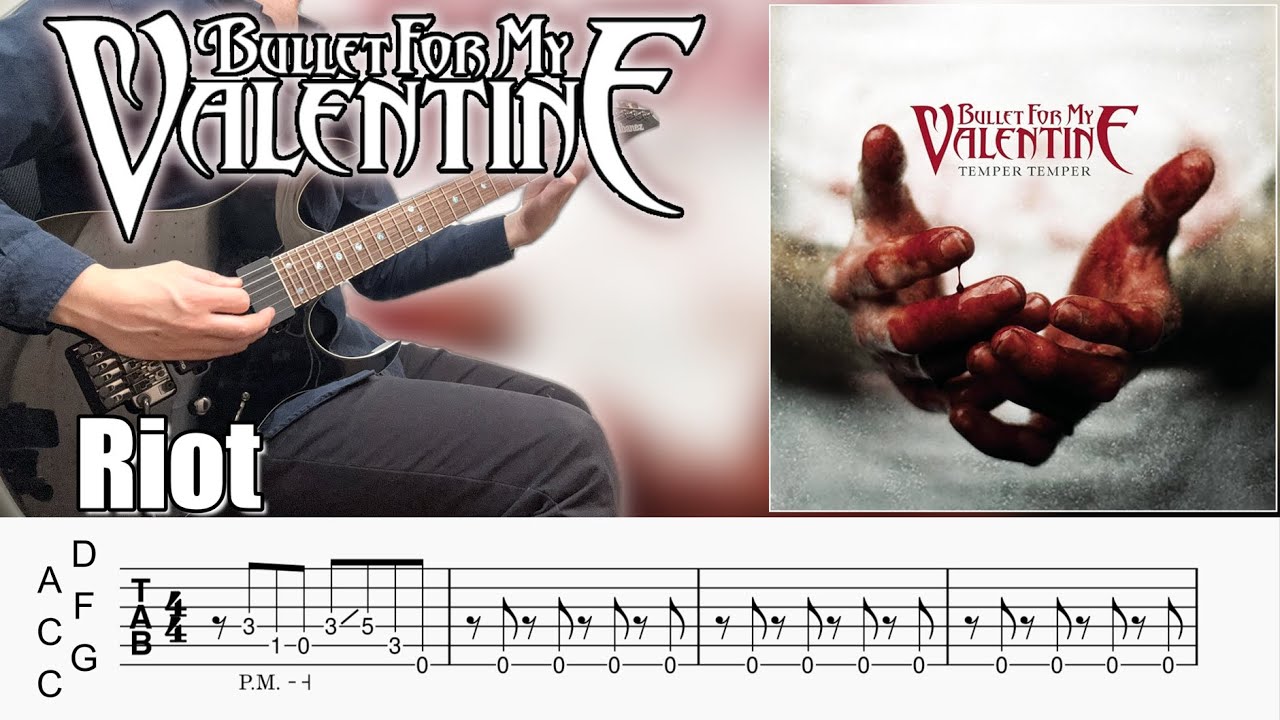 Riot / Bullet for My Valentine (screen TAB | Guitar lesson | Dual guitar)