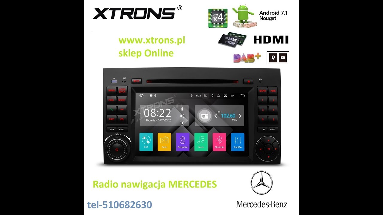 Radio Nawigacja Mercedes A ,B,Vito ,Viano ,Sprinter  Android 7.1 Xtrons.pl