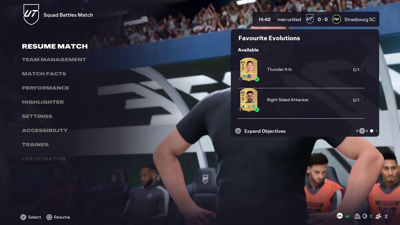 Playing ea sports fc 26 doing evolutions
