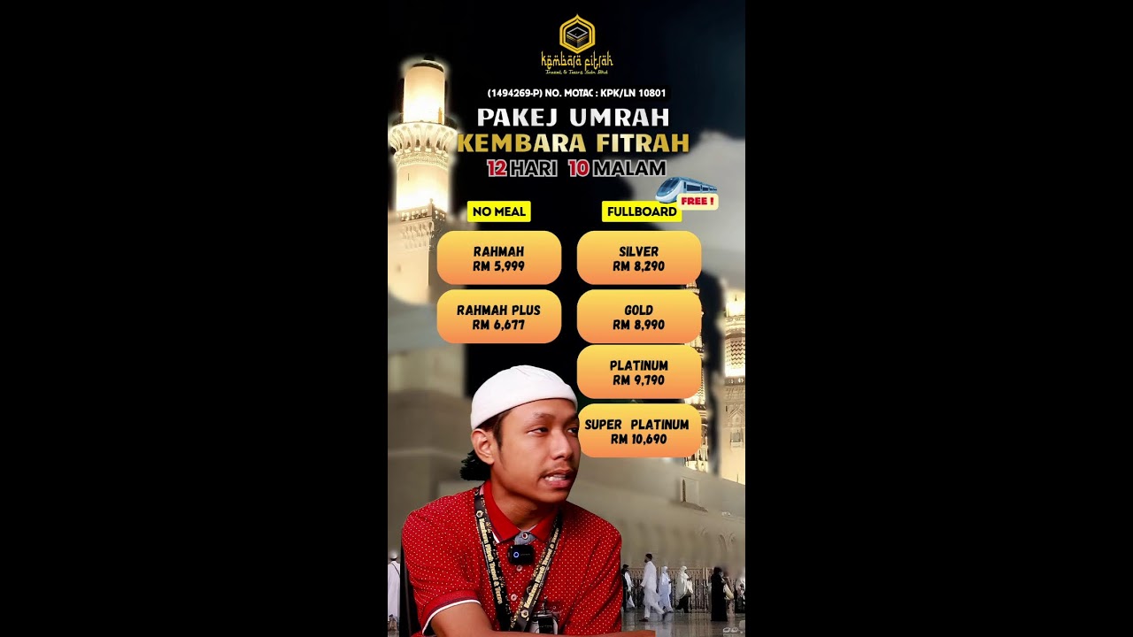 PAKEJ UMRAH BERSAMA KEMBARA FITRAH TRAVEL