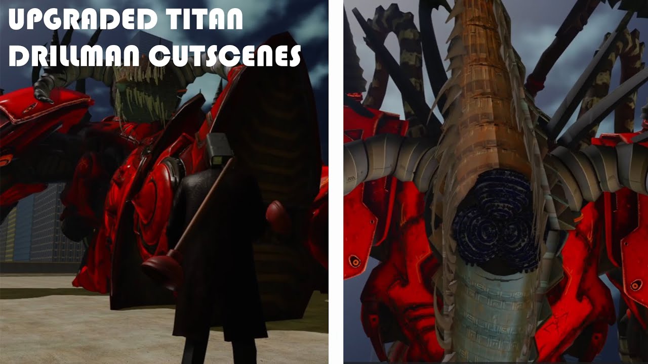 UPGRADED TITAN DRILLMAN CUTSCENES! - Roblox SkibiVerse